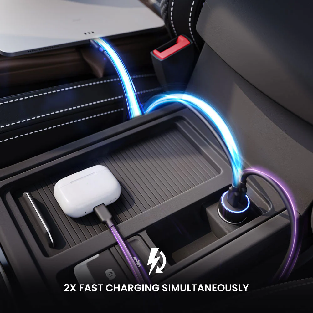 PULSE 60 2-Port USB-C Car Charger - 60W - Image 6