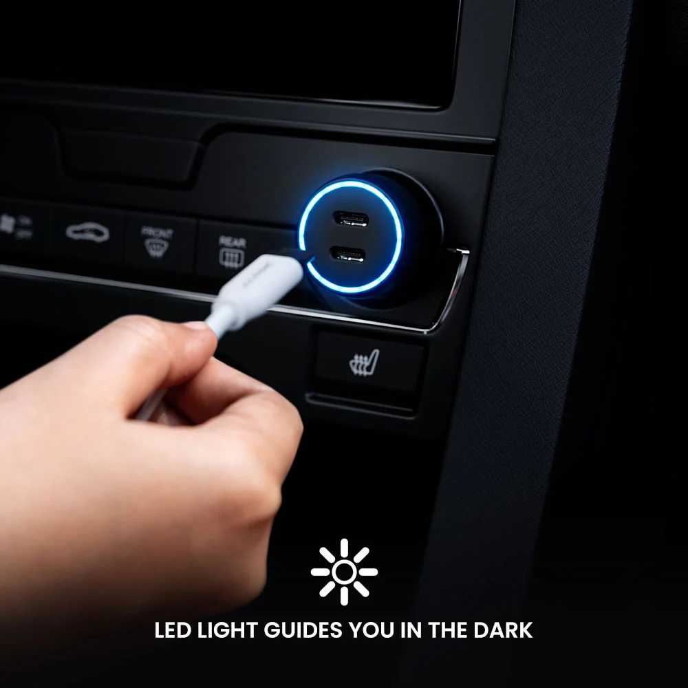 PULSE 60 2-Port USB-C Car Charger - 60W - Image 8
