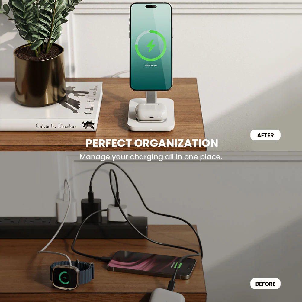 TRIO 3-in-1 Wireless Charging Station - Image 9